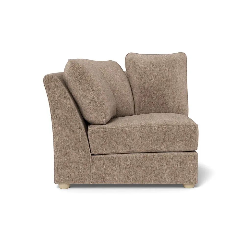Corner Unit RHF - Natural, Boucle Velvet