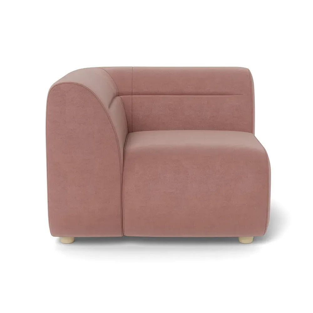 Corner Unit Right Module - Pink, Smart Luxe Velvet