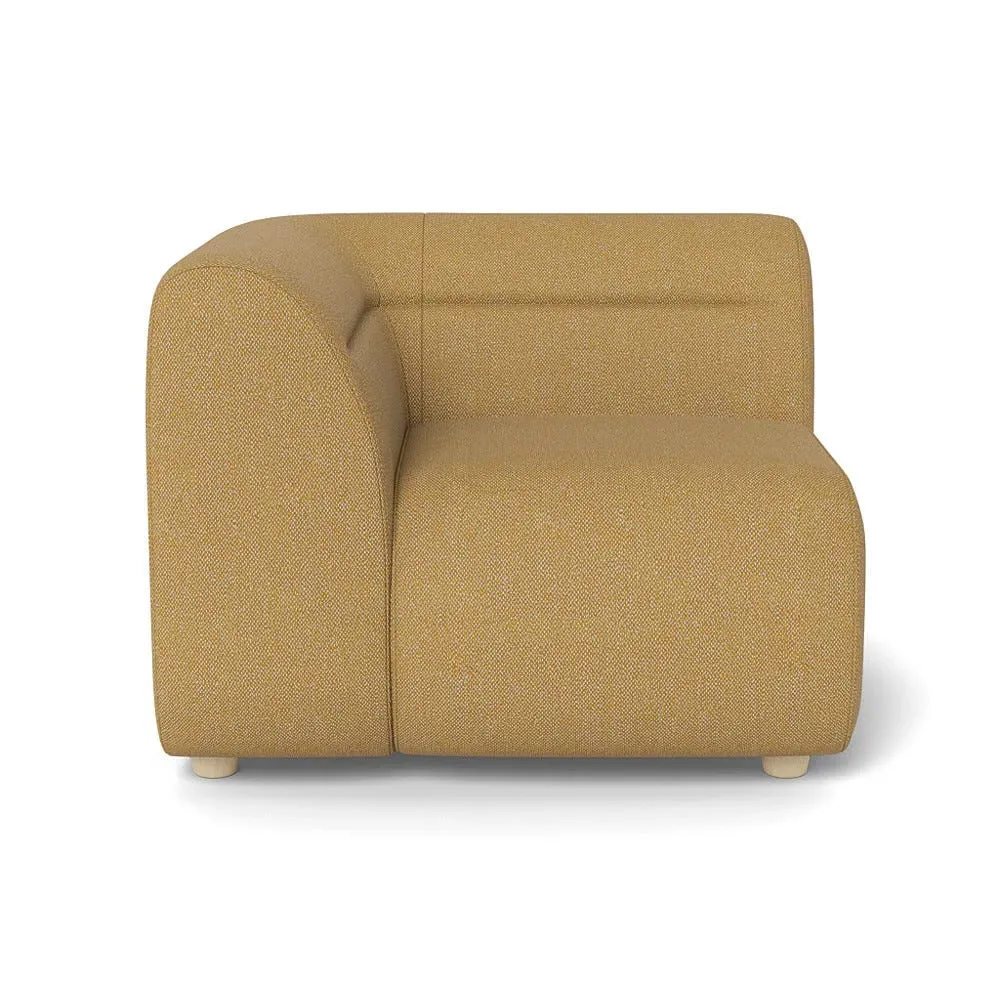 Corner Unit Right Module - Yellow, Boucle Tweed