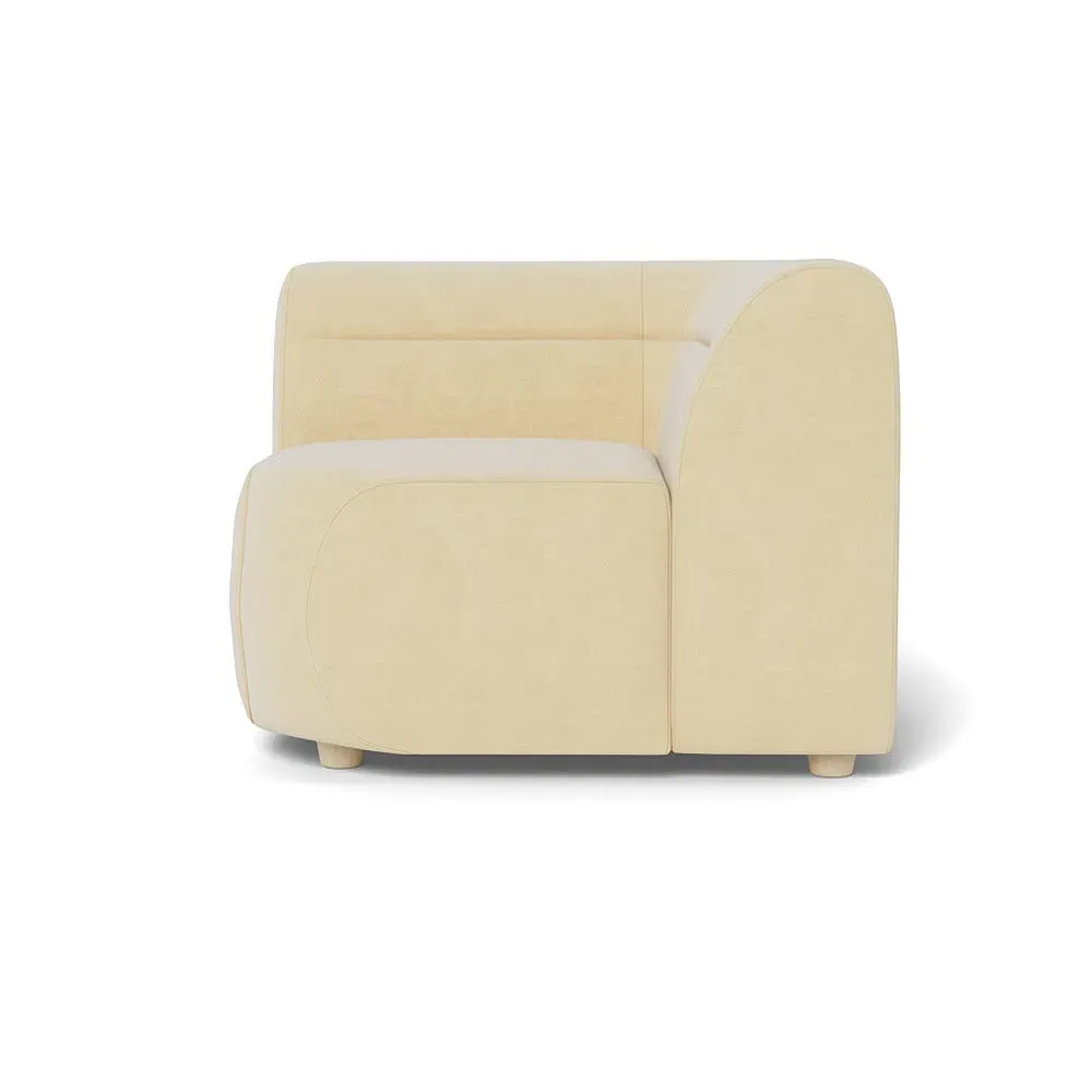 Corner Unit Sofa - Biscuit, Velvet