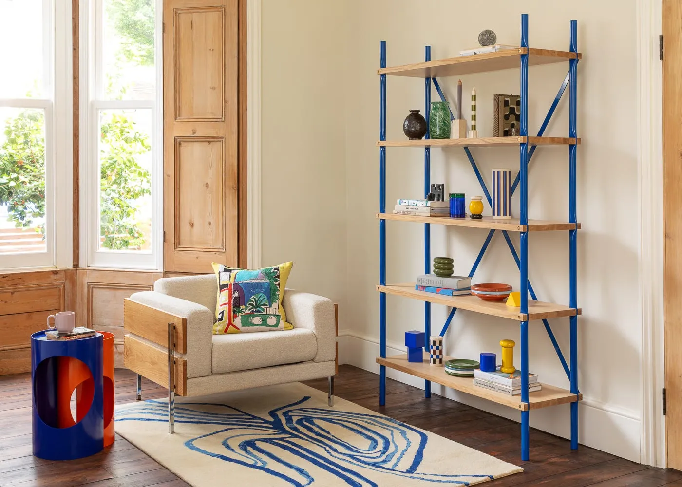 Crushed Shelving Unit - Yellow