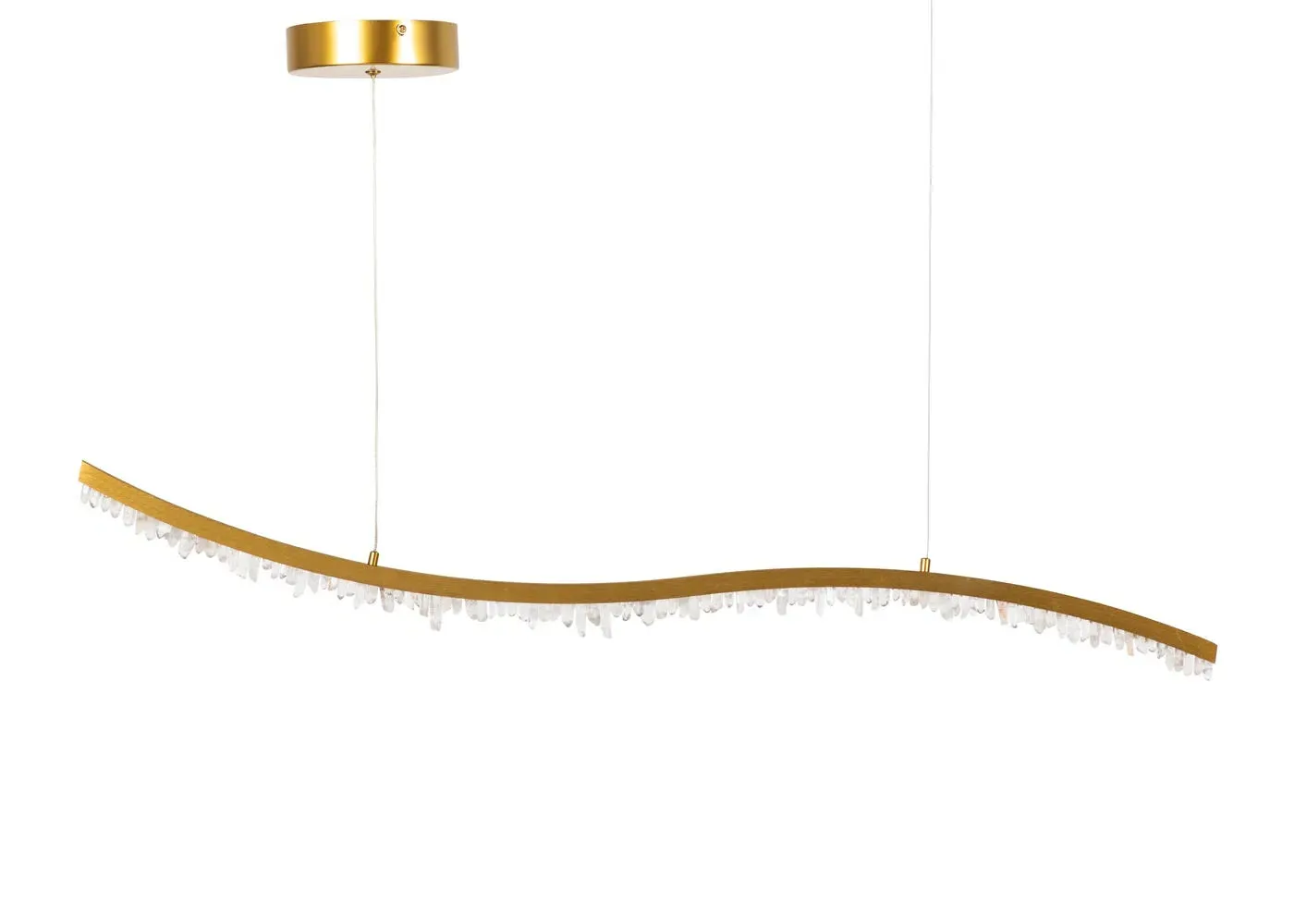 Crystal LED Pendant Light - Gold, Metal image