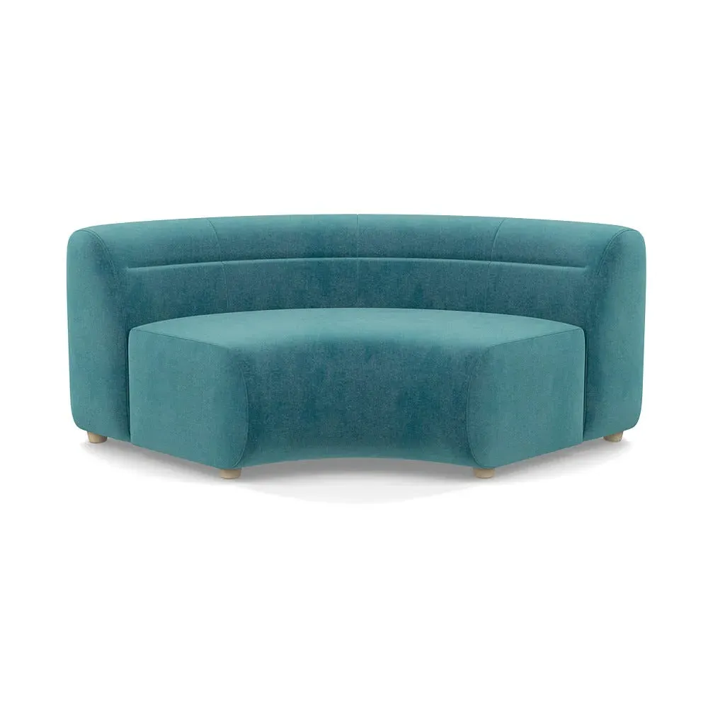 Curved Corner Unit Module - Blue, Velvet image
