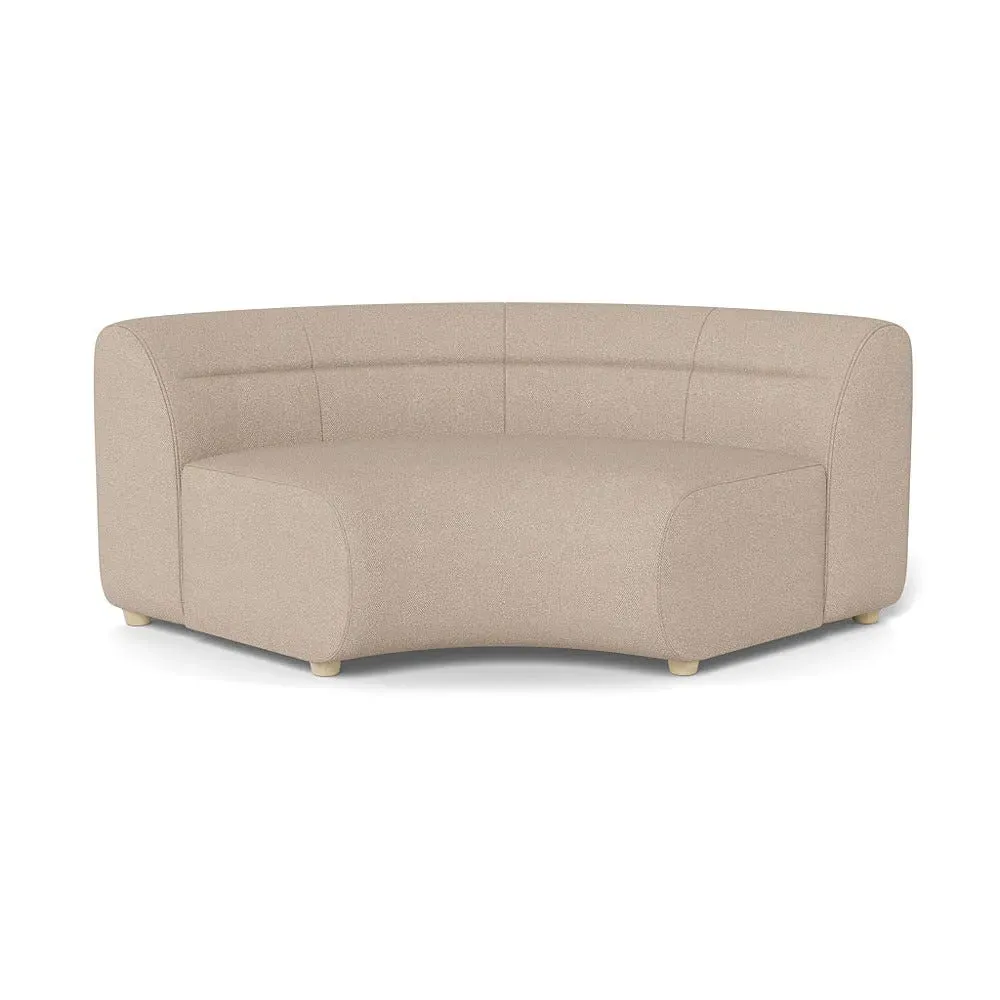 Curved Corner Unit Module - Natural, Boucle Tweed