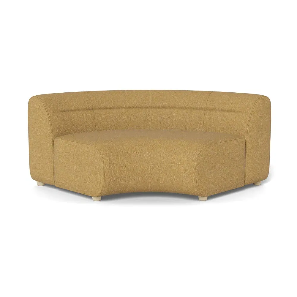 Curved Corner Unit Module - Yellow, Boucle Tweed