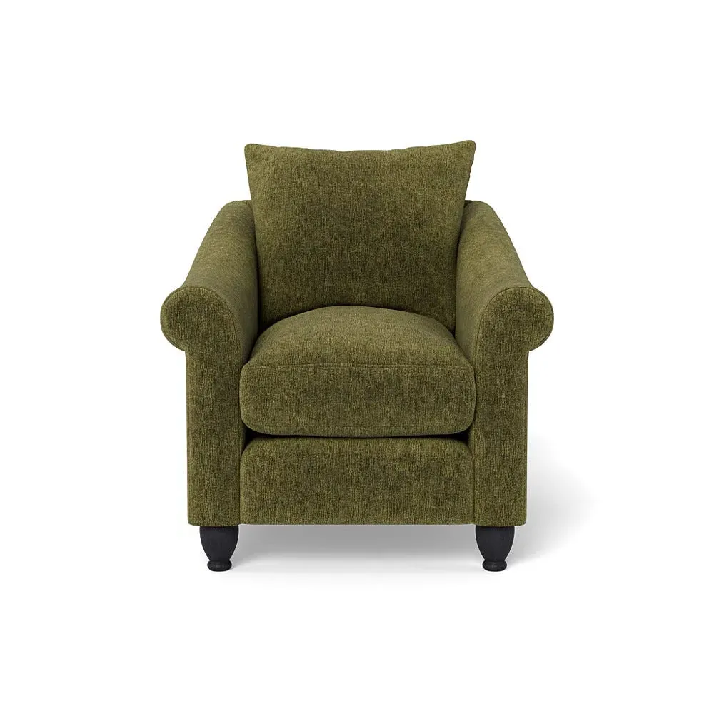 Devon Armchair - Green, Boucle