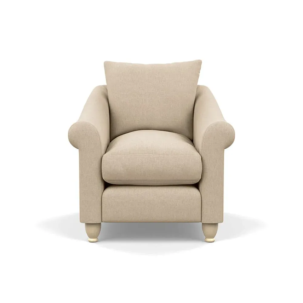 Devon Armchair - Oat, Brushed Cotton