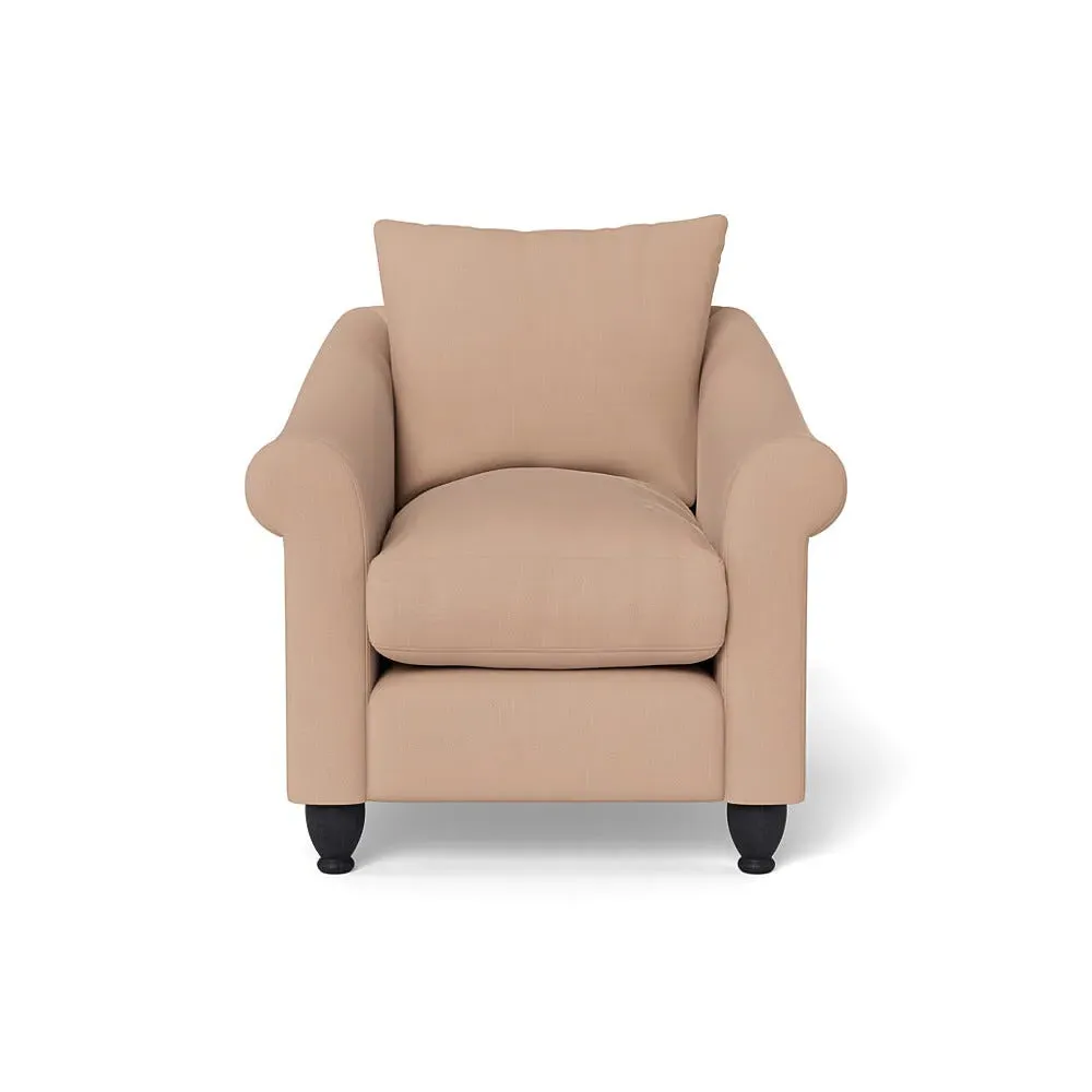 Devon Armchair - Pink, Linen-Cotton