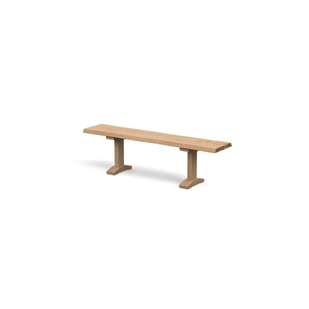 Dining Bench with Natural Edge - Blonde Oak image