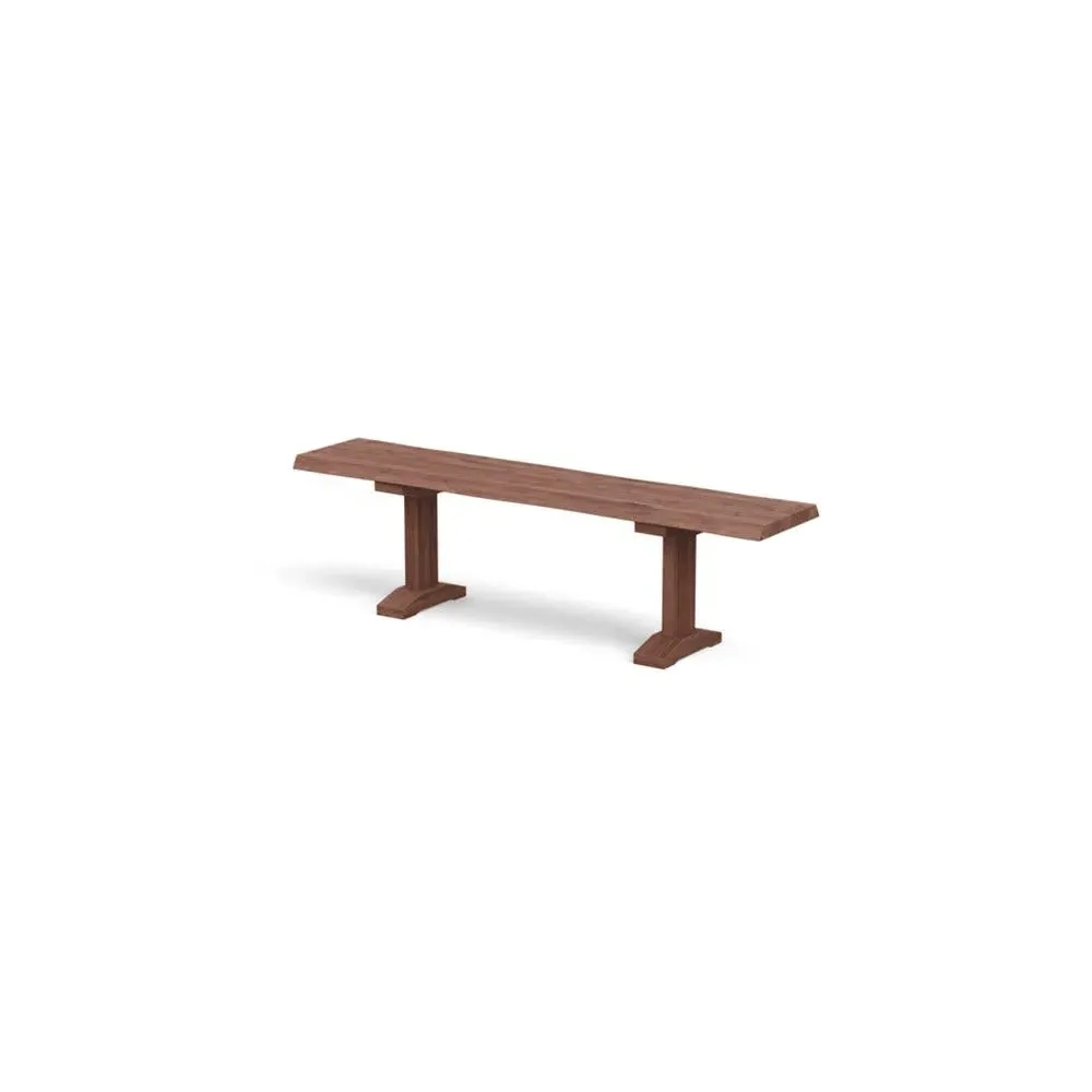 Dining Bench with Natural Edge - Walnut