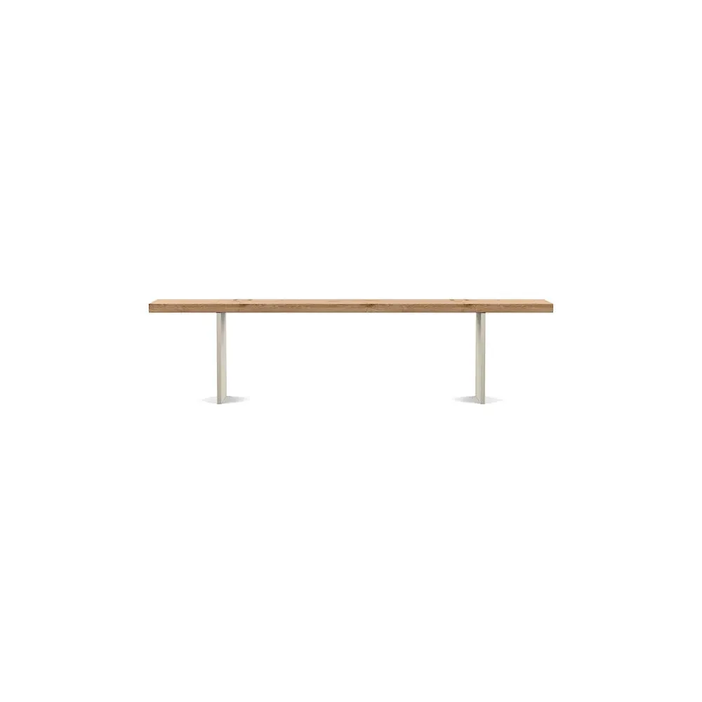 Dining Bench with Steel Legs - Blonde Oak, Wood