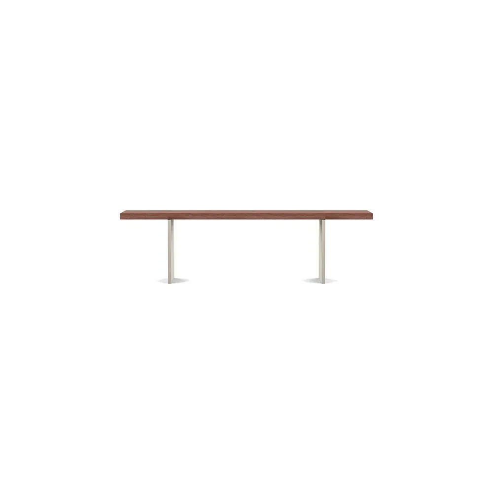 Dining Bench with Steel Legs - Walnut, Wood