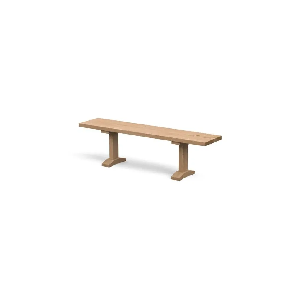 Dining Bench with Straight Edge - Blonde, Oak