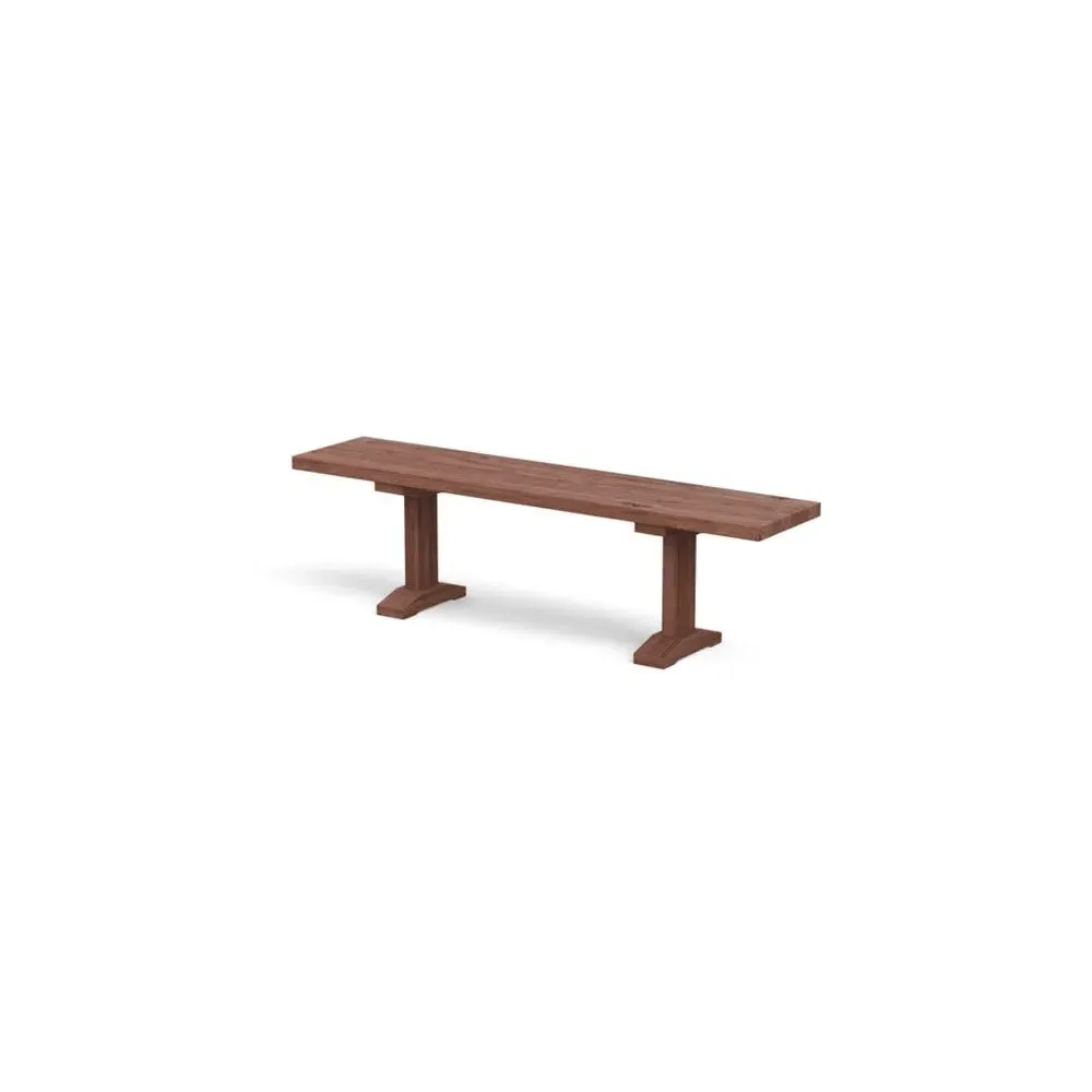 Dining Bench with Straight Edge - Walnut