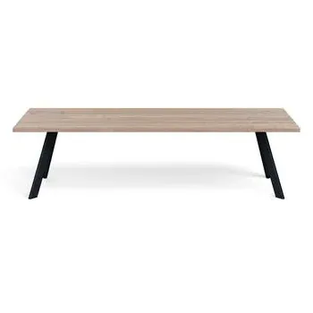 Dining Table Chamfered Edge - Grey, Oak