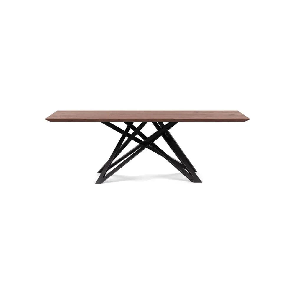 Dining Table Chamfered Edge - Walnut, Oiled Wood