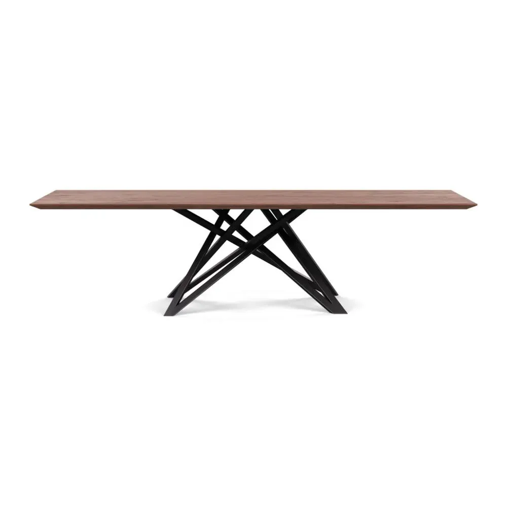 Dining Table Chamfered Edge - Walnut, Oiled Wood