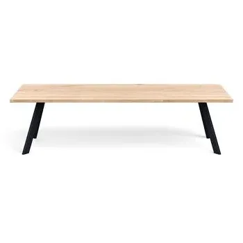 Dining Table Chamfered Edge - White, Oak