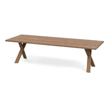 Dining Table Straight Edge - Smoked Oak