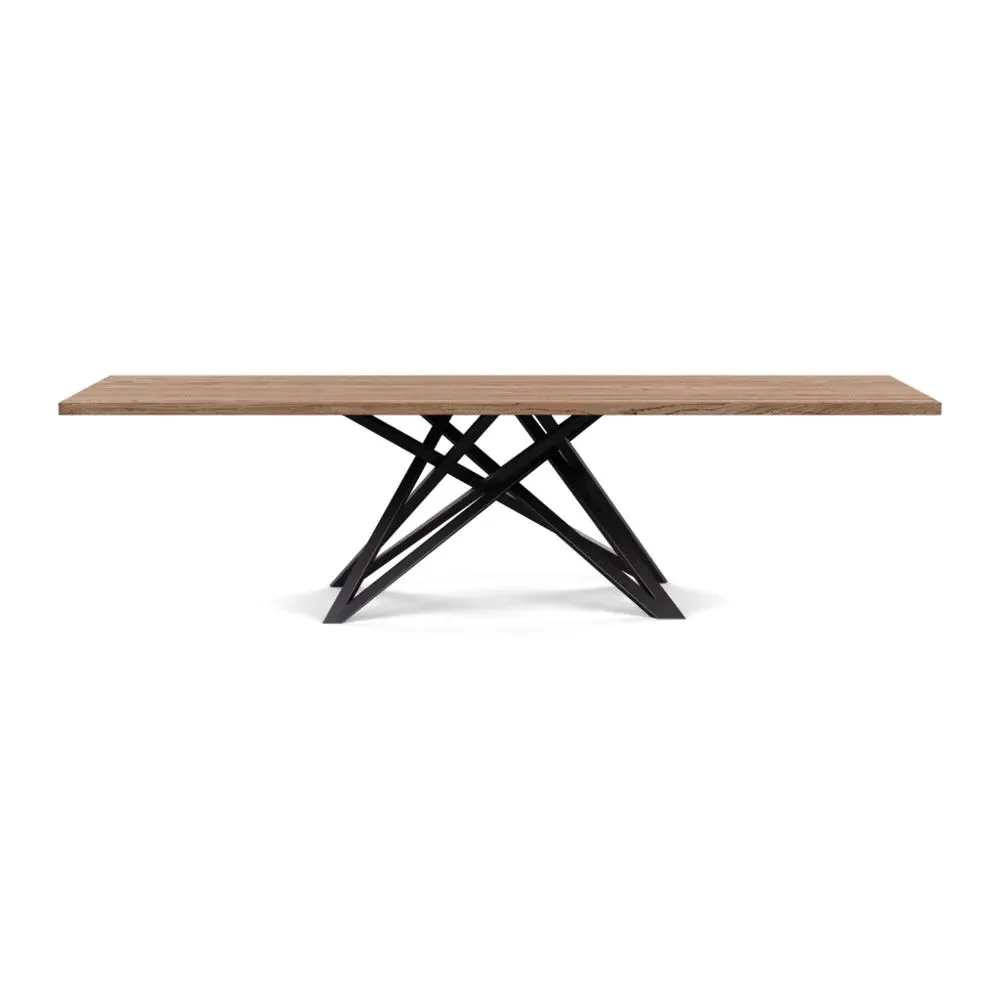 Dining Table Straight Edge - Smoked, Oiled Oak