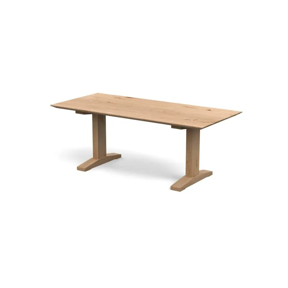 Dining Table with Chamfered Edge - Blonde Oak image