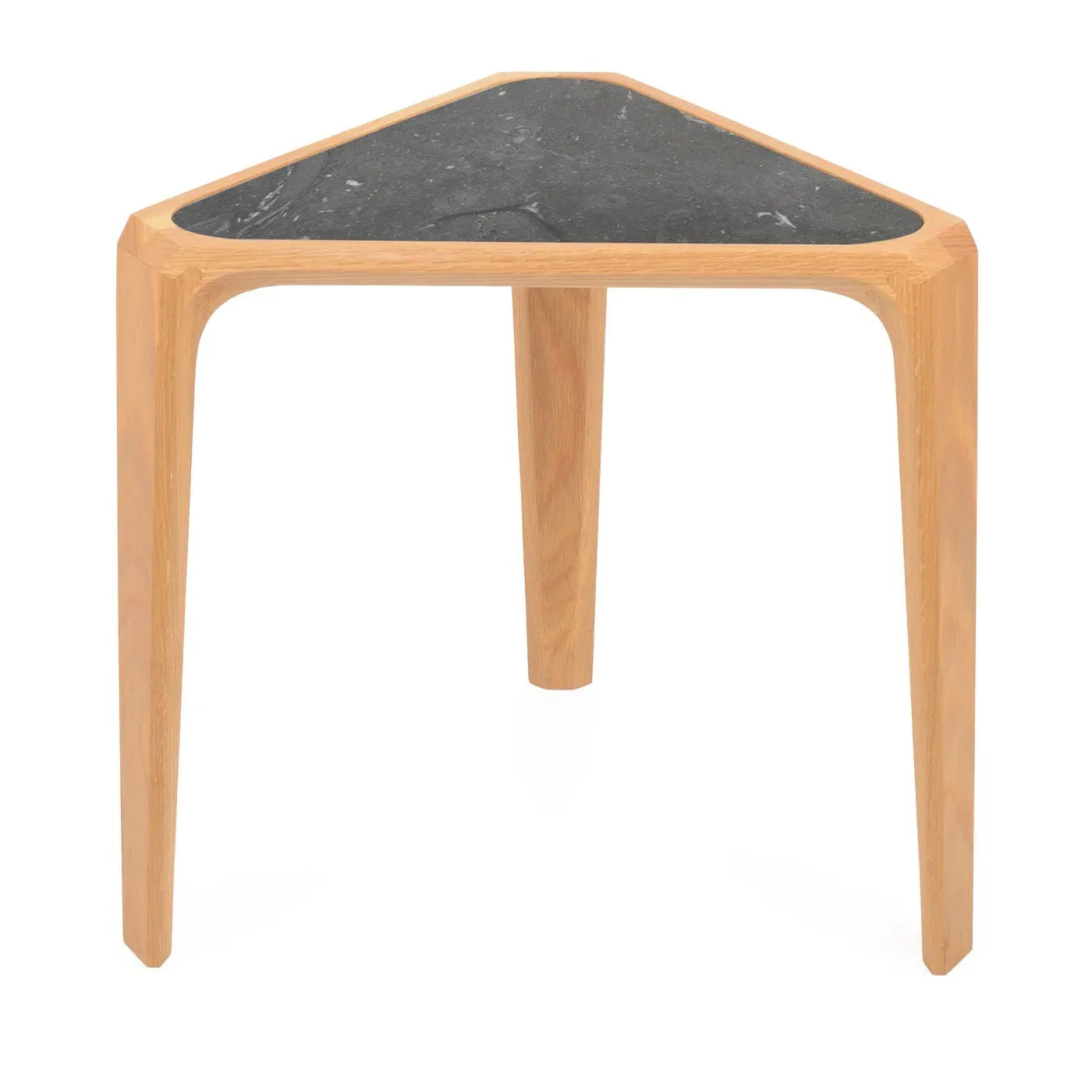 Dining Table with Marble Inlay - Black, Oak image