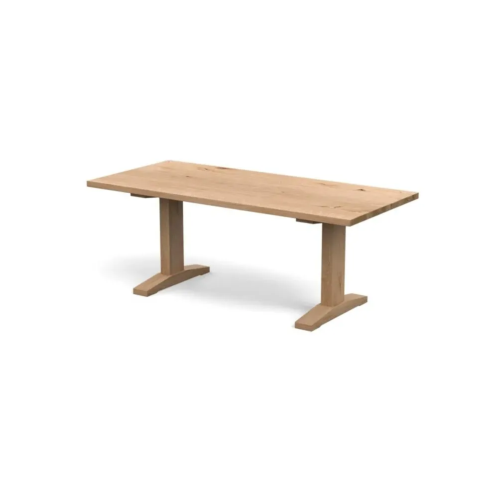 Dining Table with Straight Edge - Blonde Oak