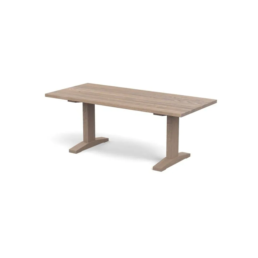 Dining Table with Straight Edge - Grey Oak