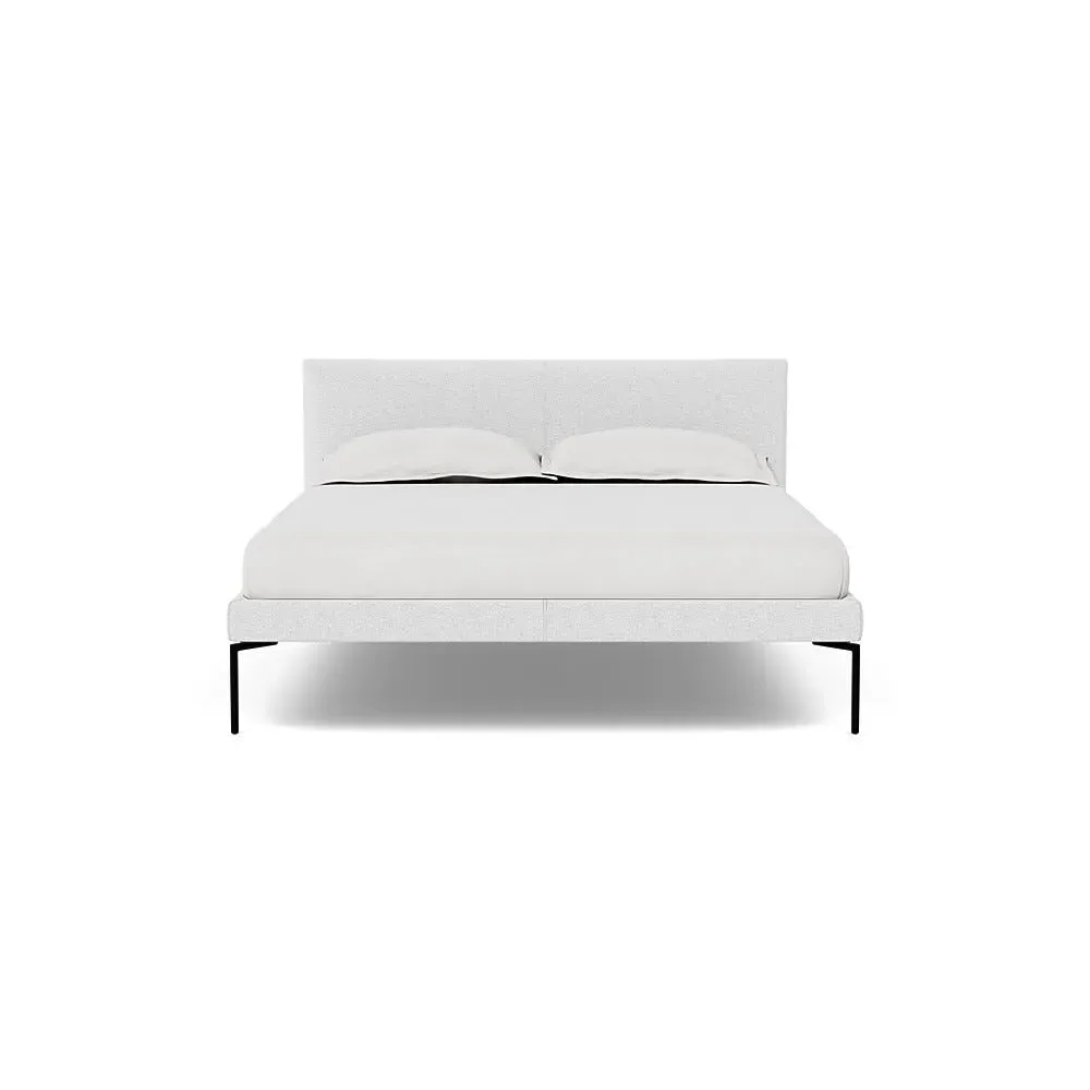 Double Bed with Curved Headboard - Polar, Boucle