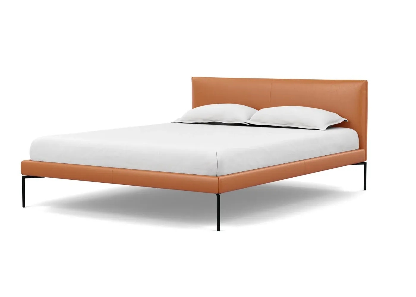 Double Bed with Curved Headboard - Taupe, Boucle
