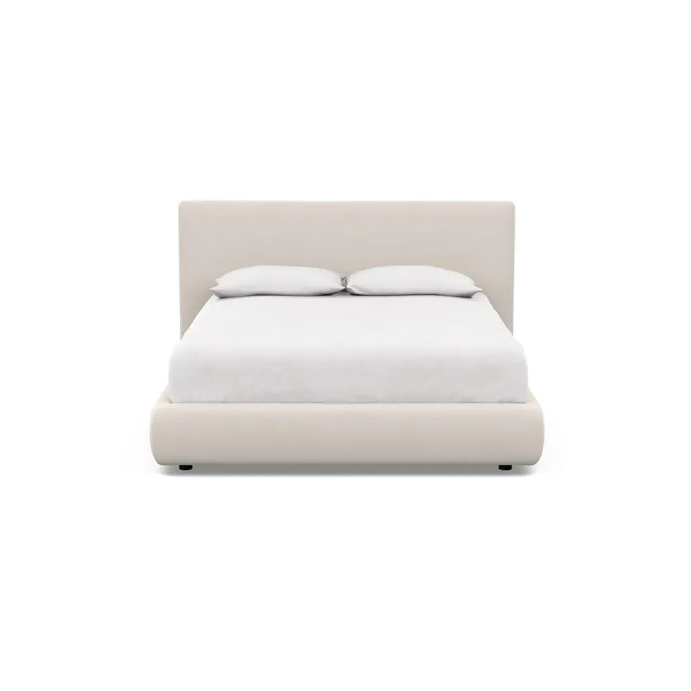 Double Bed with Storage - Cream, Fabric