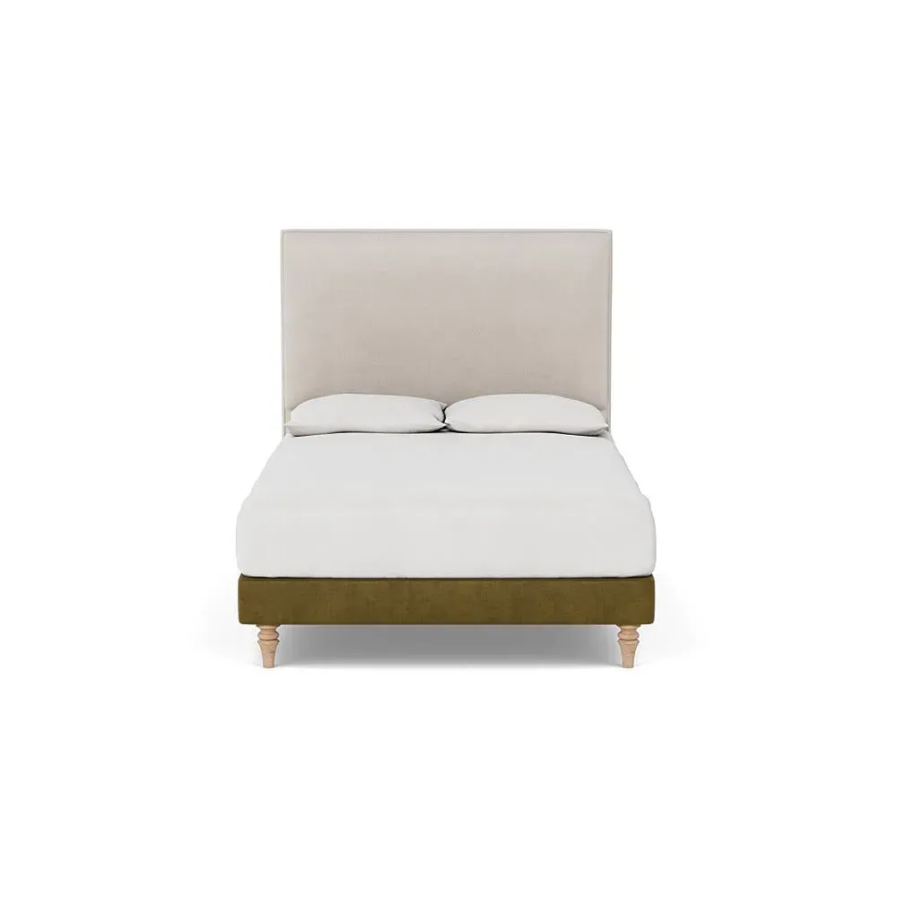 Double Divan Base with Sprung Support - Green