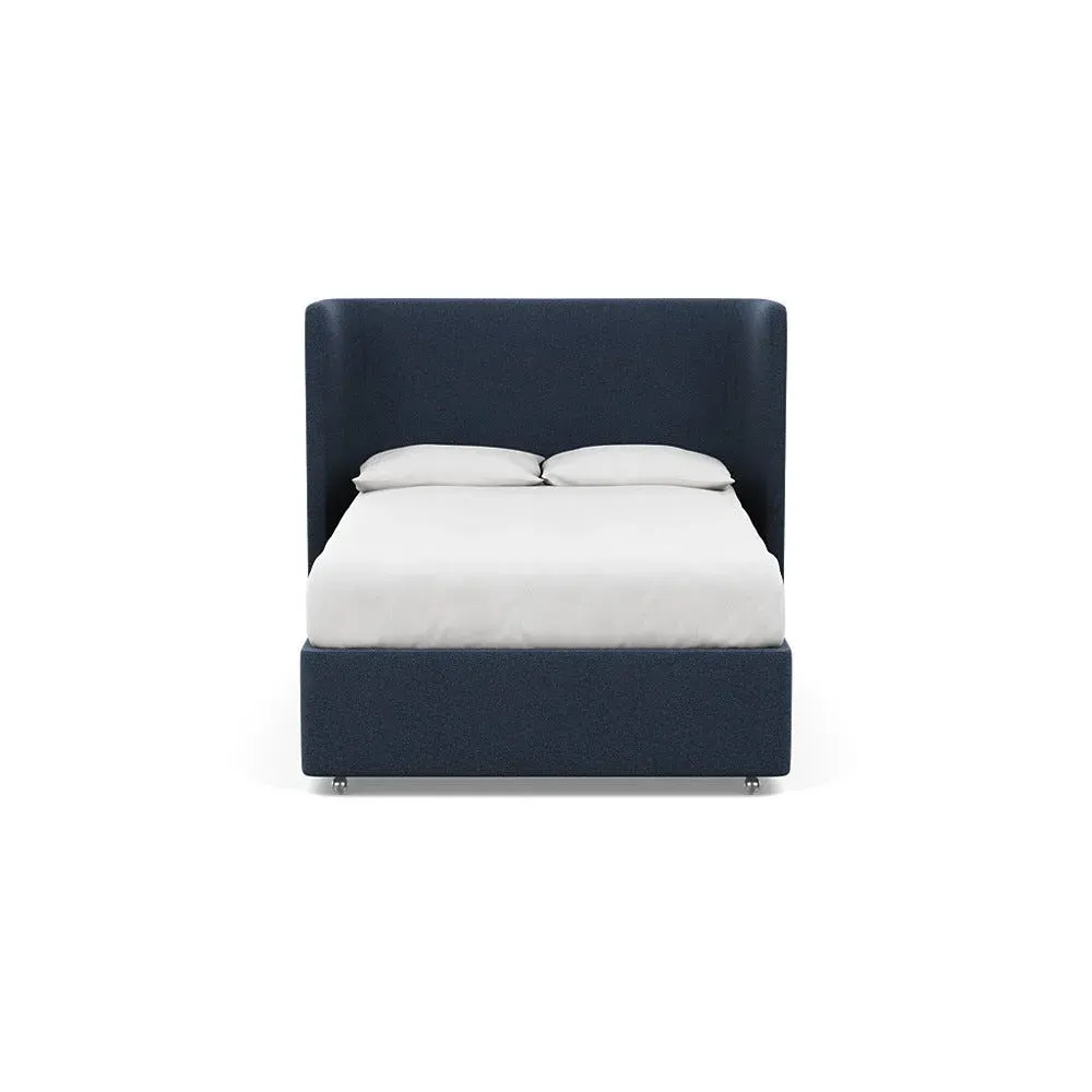 Double Headboard - Blue, Boucle