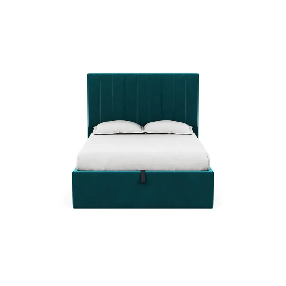 Double Headboard - Blue, Velvet