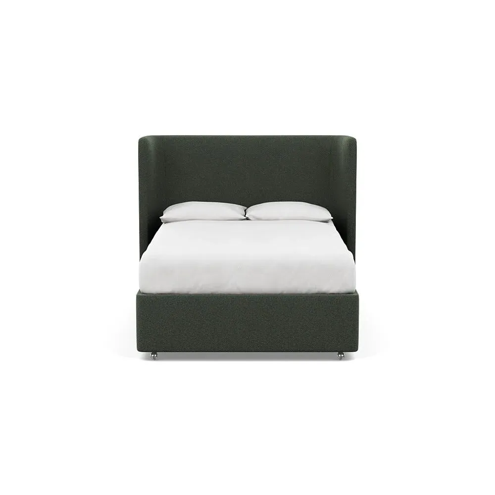Double Headboard - Green, Boucle