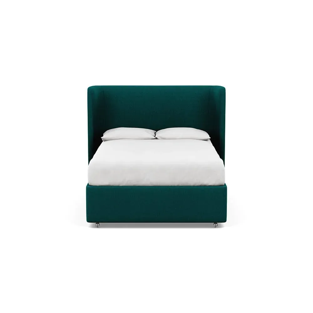 Double Headboard - Green, Brushed Cotton