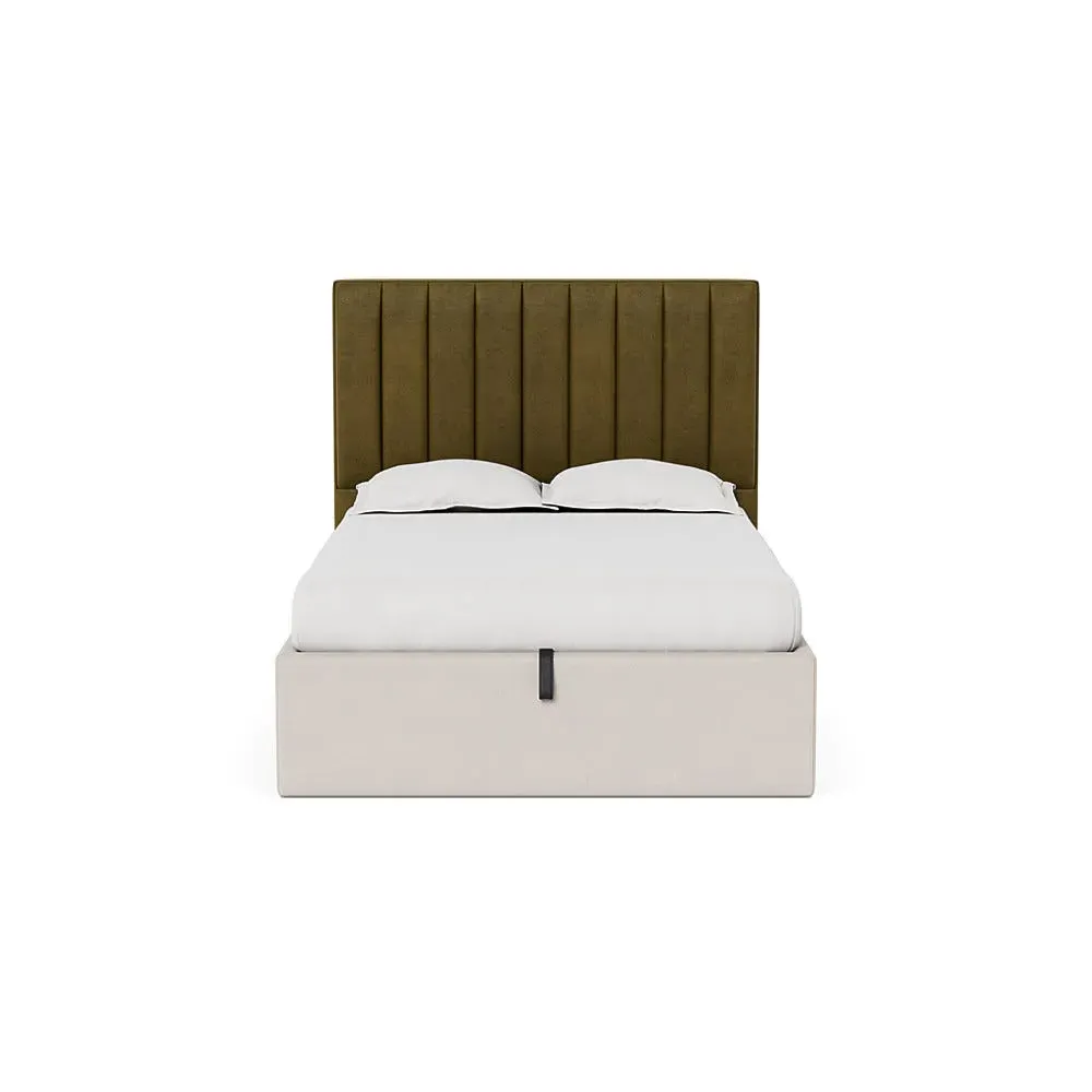 Double Headboard - Green, Velvet
