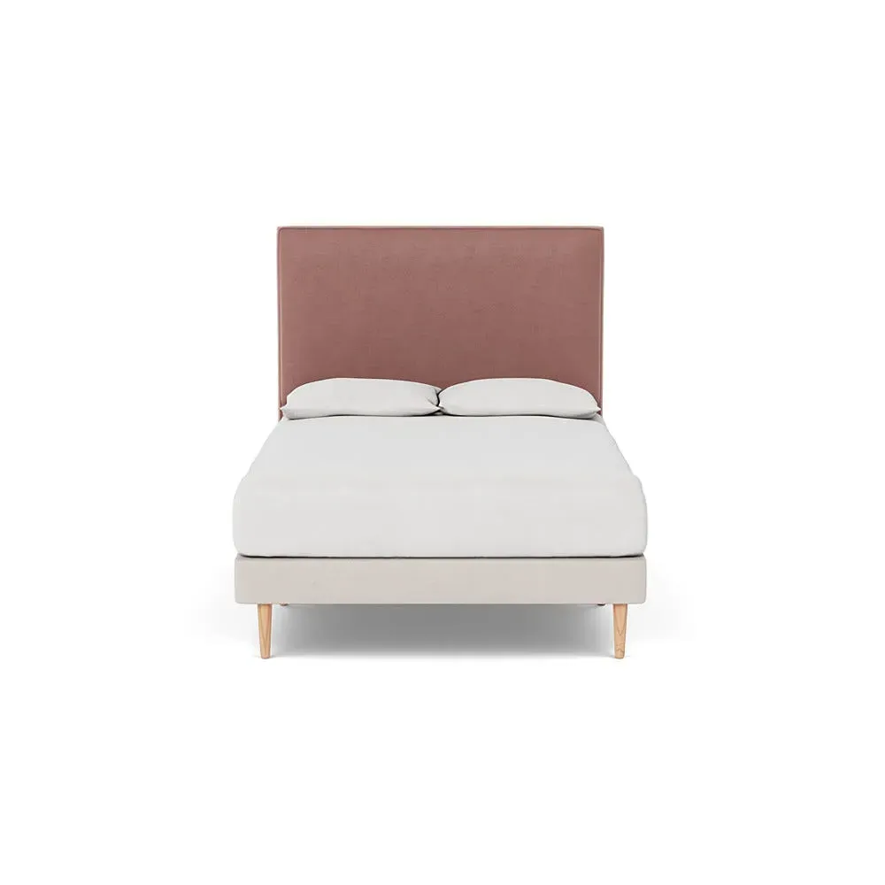 Double Headboard - Pink, Velvet