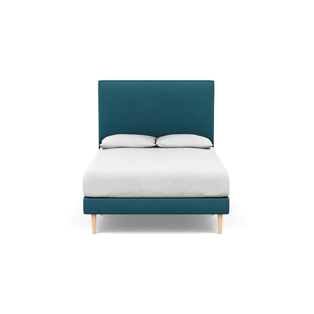 Double Headboard with Piping - Blue, Cotton image