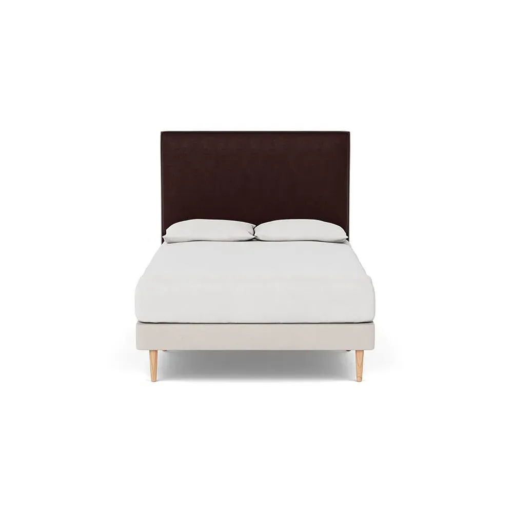 Double Headboard with Storage - Brown