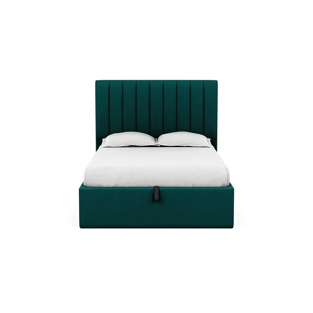 Double Headboard with Storage - Green, Cotton