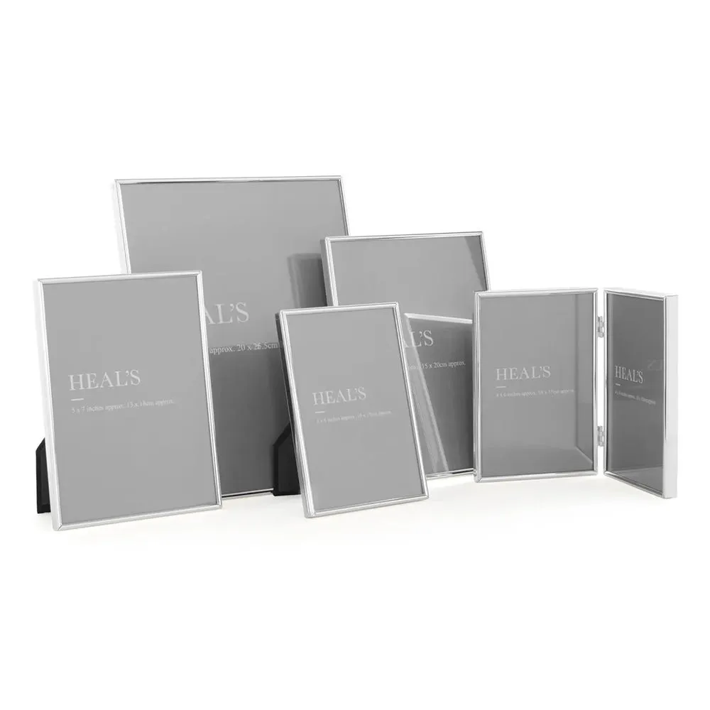 Double Photo Frame - Silver, Plated