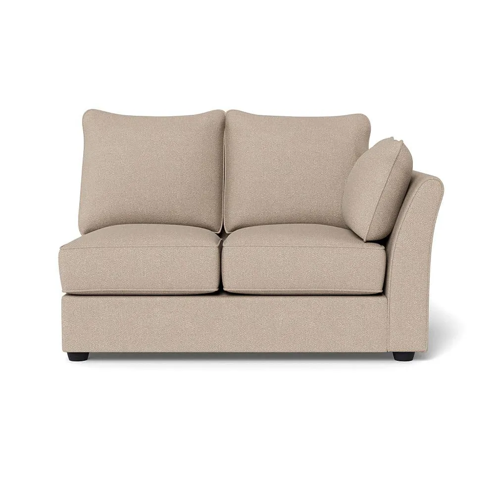 Double Unit LHF Sofa - Natural, Boucle Tweed
