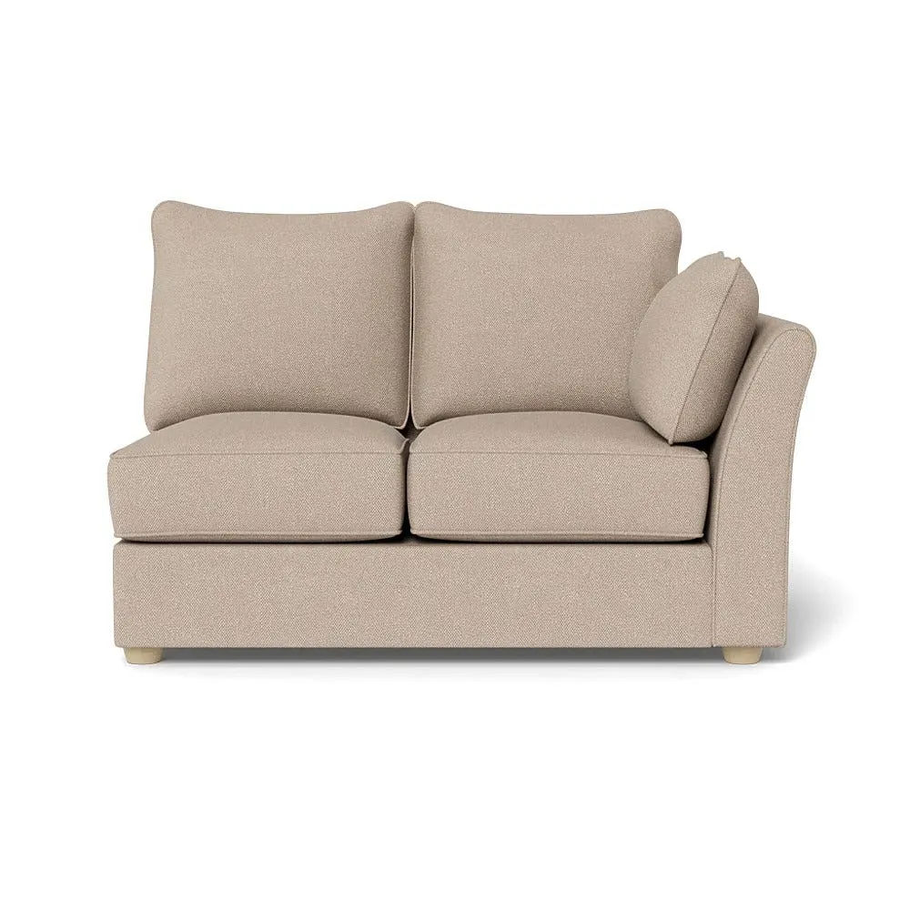 Double Unit LHF Sofa - Natural, Boucle Tweed