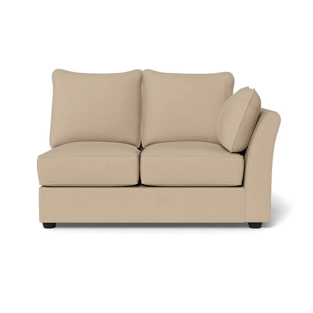 Double Unit LHF Sofa - Natural, Linen-Cotton