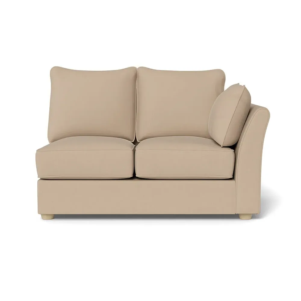 Double Unit LHF Sofa - Natural, Linen-Cotton
