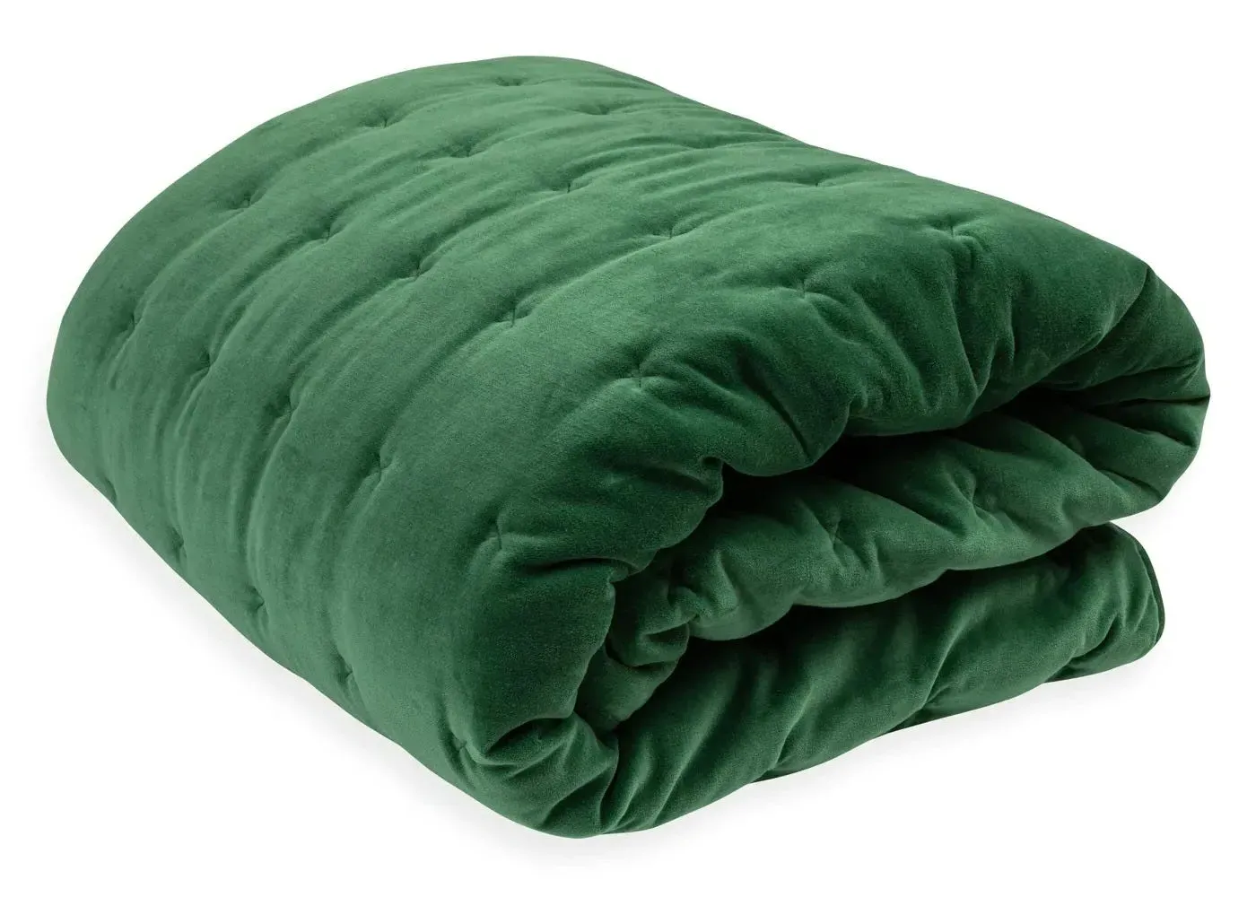Double Velvet Quilt - Emerald Green image