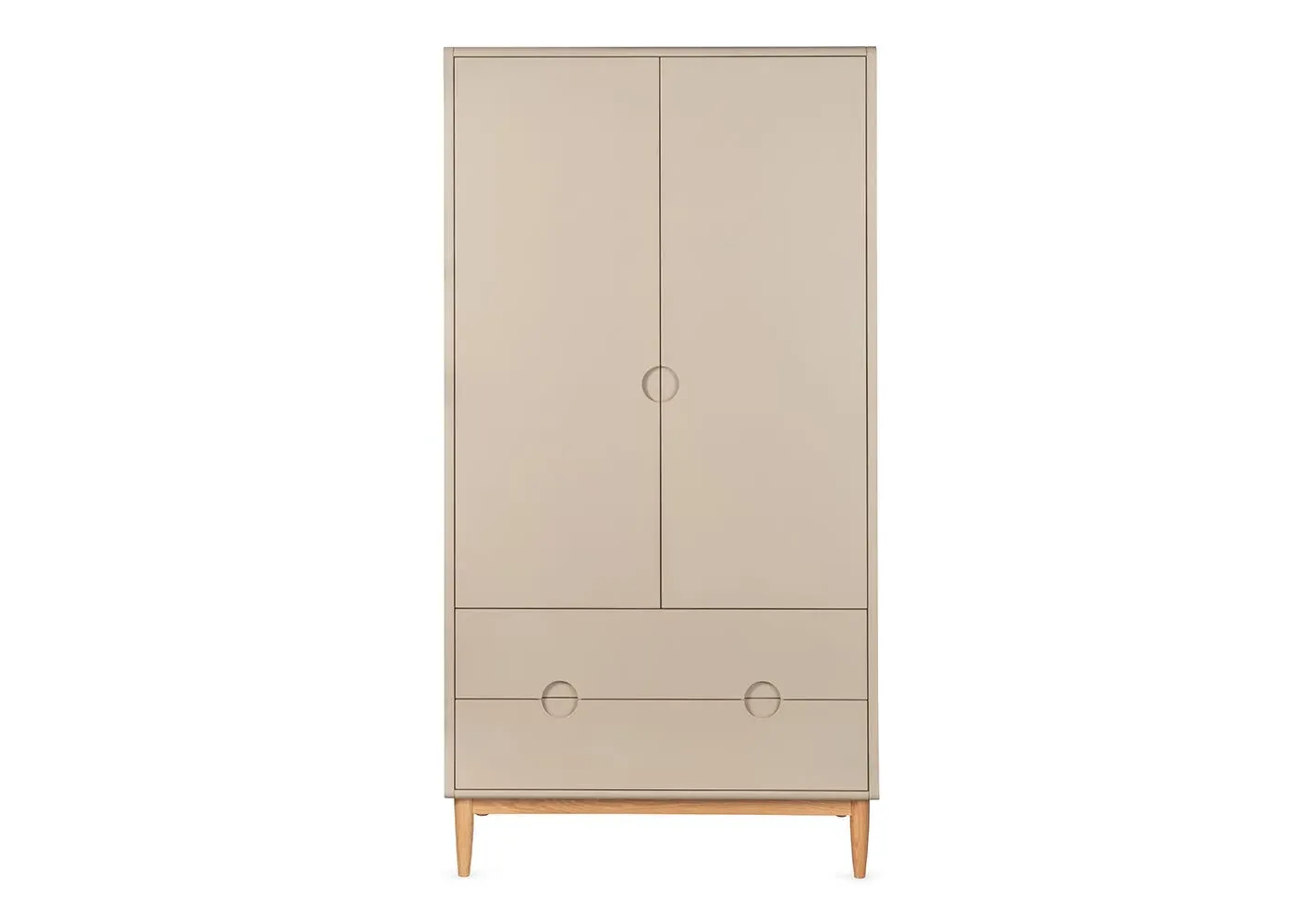 Double Wardrobe - Oatmeal, Painted Wood image