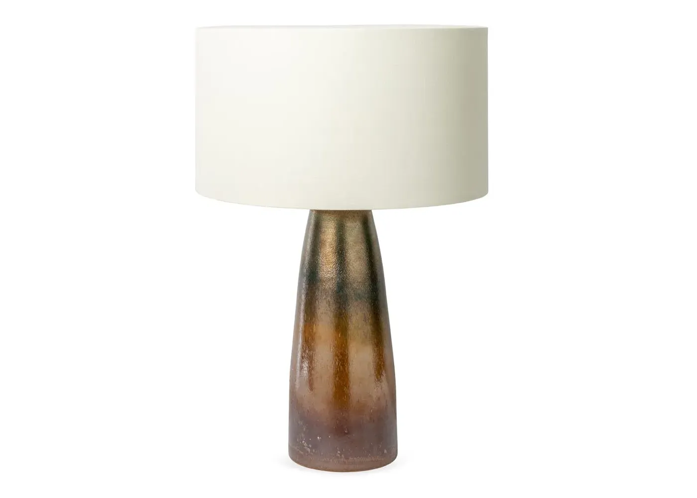Dual Light Glass Table Lamp - Bronze image