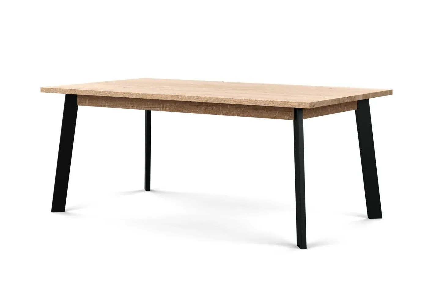 Extending Dining Table - White, Solid Wood